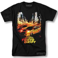 Fast and Furious Shirt Tokyo Drift Movie Poster Vntg Graphic Design T-Shirt L