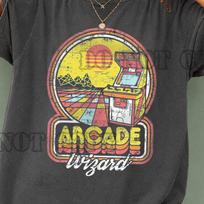 Arcade Wizard Graphic Shirt, Retro Gaming Tee, Vintage Arcade T-Shirt, Gamer Gift Shirt, Nostalgic Video Game Apparel L