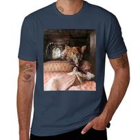 Le Lit Anglais Tigre Et Femme Guillermo Lorca Garcia Tshirt Fashion Pattern Printed Tee Shirt S
