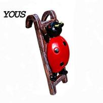 Adorable Animal Statue Cartoon Ladder Pot Hanger Ornament, Resin Turtle Ladybug Bee Plant Climbing Decor, Cute Decor Wall Hanging Figurine for Outdoor A