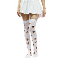 Women Thigh High Socks Over the Knee High Stockings Printed Long Socks Thin Halloween Patterned Long Stockings Gifts
