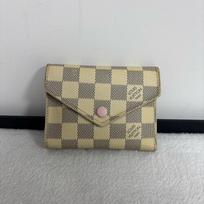 [Pre-Owned] Louis Vuitton Victorine Wallet 'White Damier Azur Canvas' - Very Good #HC154J ONE SIZE