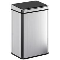 40L Sensor Bin with Soft-Close Lid, Stainless Steel Automatic Touchless Motion Sensor Kitchen Bin, Silver Tone 35.5 x 26 x 55 cm sidabras