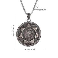 7 Archangels Seal Pendant Solomon Talisman Stainless Steel Necklace Mystical Amulet Jewelry For Men Women Hip Hop Rock Jewelry