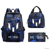 Messi Macy Printed School Bag 3-Piece Casual Pencil Bag Shoulder Bag Backpack levanda