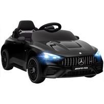Elektrinis automobilis vaikams, „Mercedes“ dizainas, 12V varikliai, nuotolinio valdymo pultas, LED žibintai, muzika, vaikams nuo 3 iki 6 metų, juodas 99 x 55 x 43 cm juoda