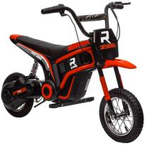 Elektrinis motociklas vaikams, 24V vaikiškas motociklas su garsiniu signalu, šviesa, su sukamaja droselio rankena, 8-16 km/h, 8-12 metų, raudonas 119 x 64 x 76.5 cm raudona