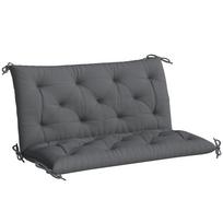 Bench Cushion Water-Repellent Seat Cushion Backrest Cushion 100 x 98 x 8 cm Dark Gray Garden Bench Hollywood Swing 98 x 100 x 8 cm tamsiai pilka spalva