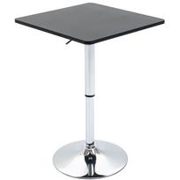 Height-Adjustable Bar Table, 360° Rotatable, Scratch-Resistant Feet, Sturdy Metal Base, Black/Silver 60 x 60 x 91 cm juoda