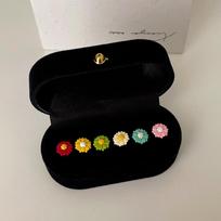 Dopamine Color Spray Paint Small Daisy Stud Earrings Set Female Fresh And Sweet Personality Simple Versatile Earrings Earrings