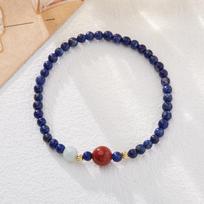 Chinese Style Natural Stone Dopamine Bracelet - Unique and Colorful Design white