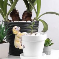Flower Pot Garden Figurine Cute Animal Statue Bonsai Edge Decoration Hanging Sculpture Vase Dog