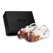Crocs Classic Platform Clog 811 Coke with Ice Special Shoe Box Detachable Accessories Hole Shoes Women's White Red Brown. 34-35
