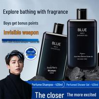 Azure Men's Deep Cleansing Shampoo & Long-Lasting Fragrance Body Wash Set Azure Men's Perfume Body Wash 420ml