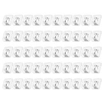 Mini Plastic Wall Hooks with Strong Adhesive Backing Line Holders Ideal for Hanging Holiday Lights & Lightweight Items 1