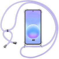 Coque pour Samsung Galaxy A57 5G, Protection Silicone Renforcée avec Cordon Violet Réglable violetinė