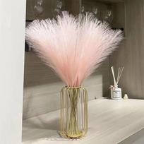 10pcs/set 10-Piece Black Faux Pampas Grass Floral Arrangement for Halloween, Wedding Centerpieces, Home Decor, Boho Style šviesiai rausvos spalvos