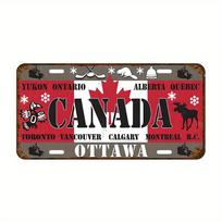 Canada City Yukon Ontario Alberta Quebec Toronto Aluminum Metal Sign Retro Travel Style Wall Decor for Home Bar Office Man Cave 15x30cm(5.9x7.8inch)