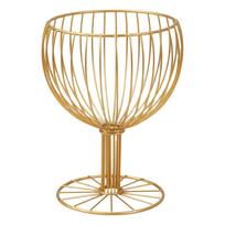 New Red Wine Glass Shaped Coffee Pod Holder Large Capacity Iron Dessert Storage Basket Home Decor Fruit Basket Dessert Serving auksas