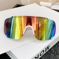 Large Shield Sunglasses UV Protection Wraparound Sports Eyewear Lightweight Durable Frame Outdoor Activity Glasses One Size
