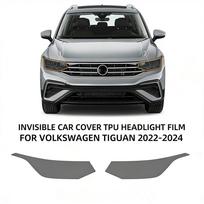 TPU Protective Film for VW Tiguan 2017-2024 Headlight, Taillight, B-Pillar, Rearview Mirror For 22-24 Smoked juoda