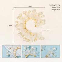 Chic Butterfly Elf Ear Cuff Non-piercing Rhinestone Ear Clips Trendy Pearl Flower Ear Cuffs  Gift Right Ear-Style A