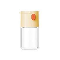 0.5g Quantitative Salt Control Bottle MultiFunctional  Seasoning Pot Press-Type Glass Seasoning Bottle Spice Dispenser geltona