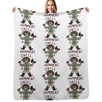 Drill or Hammer~ Throw Blanket Year Round Soft Comfortable Blanket for Home Size: 75*100cm, Weight: 230 GSM