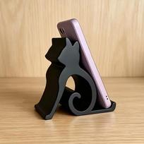 Lovely Cute Kitten Phone Stand 3D Printed Desktop Tablet Holder Card Stand Organizer  Home Decor juoda