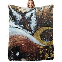 Moonkeeper Throw Blanket Luxurious Soft Blanket Holiday Gift for Family Size: 75*100cm, Weight: 230 GSM