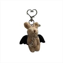 Devil Rabbit pliušinis triušis raktų pakabukai Gothic punk mobiliųjų telefonų grandinėlė Rabbit Phone Charm Moteriška mergina brown buckle