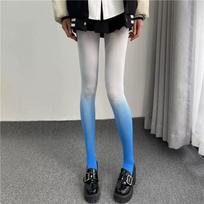 Women Fashion Lolita Meias Gradient Color Sexy Anime Stockings Elastic Opaque Leggings Spring Colored Pantyhose For Girls Tights One Size