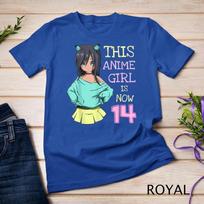 This Anime Girl Is Now 14 Years Old Birthday Girl Kawaii T-Shirt Unisex T-shirt 11 M