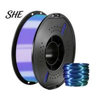 Object Printing Material Three-Color Gradient Silk PLA Filament, 1.75mm 1Kg Spool, Shiny Multicolor Low Warpage Filament 3D Printer for DIY Figurines