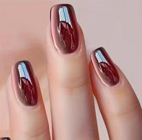 New Best-Selling 24 Manicures, European And American Fashion Spice Girls Style Ankola Red Cat Eye Short Wear Armor yellow jelly glue + rubbing strips