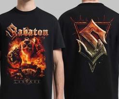 Sabaton Legends Cover S Shield Logo Two Sided Unisex T-Shirt L