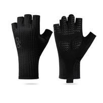 Wear-Resistant Racing Finger Mittens Anti-Slip Men'S Fingerless Gloves Motorcycle Gloves  Crossfit XL juoda