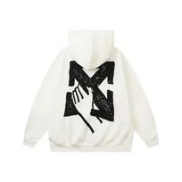 Autumn and winter new OW palm arrow pattern hooded sweater men's and women's same sweater M balta