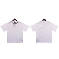 trendy brand palm angel flame letter collar printed short-sleeved t-shirt men's and women's  high street half-sleeves S balta