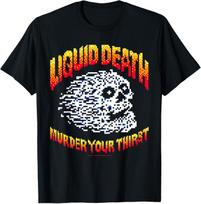 Liquid Death Pixelated Murder Your Thirst Skull Metal Water T- Unisex T-Shirt XXXL