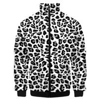 Leopard Zip Hoodie Sweatshirt 3D Printed Men's Jacket Women's Clothing Casual Fashion Neutral Jacket S