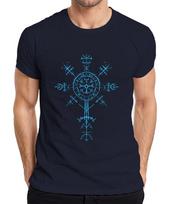 Vegvisir Viking Rune Compass Norse Protection Symbol Valhalla Unisexs Tshirt S