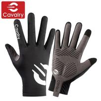 Bicycle Gloves, Windproof Full-Finger Mountain Bike Road Bike Shock-Absorbing Touchscreen Gloves, Fitness Gloves, Cycling Equipment, Black L Size