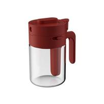1PC Multifunctional Kitchen Salt and Spice Container with 2 In 1 Moisture-Proof Feature raudona