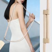 Ring Holder Anti-Lost Strap with Pad Crossbody Neck Strap High-End Wrist Strap Drop-Proof Polyester Phone Carrying Chain Long Crossbody - Black