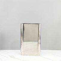 Stačiakampė Veidrodinė Vaza Apvalūs Kampai Veidrodinė Sidabrinė 18625cm beige
