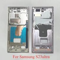 For Samsung Galaxy S23 Ultra Middle Frame Bezel LCD Display Refurbish Replacement Parts Phantom Black EU
