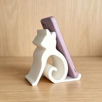 Lovely Cute Kitten Phone Stand 3D Printed Desktop Tablet Holder Desk Card Display Rack  Desk Use balta