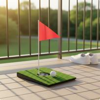 Golf Putting Mat Metal Cup Indoor Flagstick Sports Gear for Golfers, Indoors Grass Turf