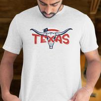 Texas Bull Skull T-Shirt, Western Cowboy Tee, Rancher Gift 4XL